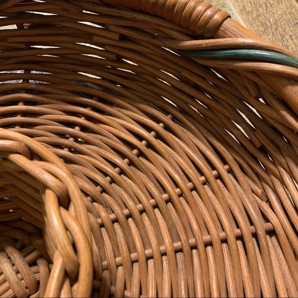 Pierre Large Heavy Duty Chip & Dip Brown with Green Wicker Basket - Picture 13 of 15